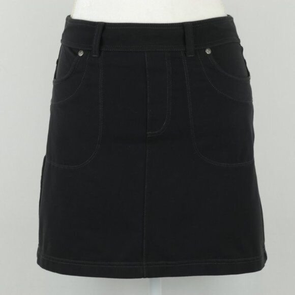 Athleta Bettona Women's Extra Small Black Knit Pull On Mid Rise Casual Skort - Picture 1 of 11